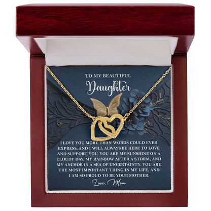 Daughter-In My Life | Interlocking Hearts Necklace