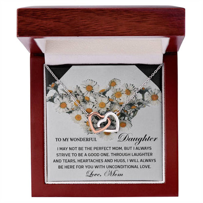 Daughter-Unconditional Love | Interlocking Hearts Necklace