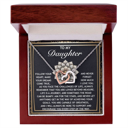Daughter-In The Way | Interlocking Hearts Necklace